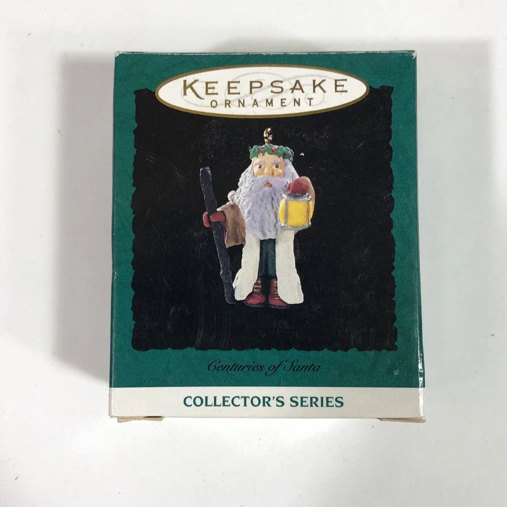 Vintage Hallmark Keepsake Ornament - Centuries of Santa 1996 Miniature in Box